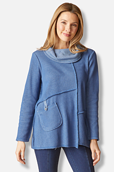 Contrast Cowl Tunic - Breeze