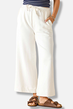Frenchie Wide Leg Pant - White