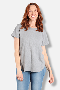 Short Sleeve Crew Tee - Heather Smoke