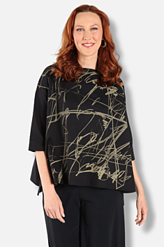 Abstract Tunic - Black 