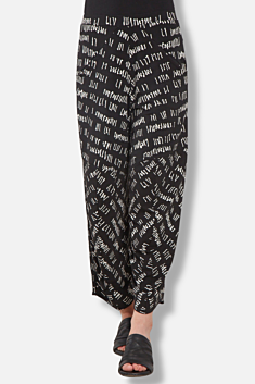 Roxanne Pant - Black Script Print