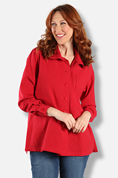 Hi Collar Shirt - Milano Red