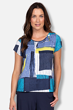 Cap Sleeve Tee - Blues