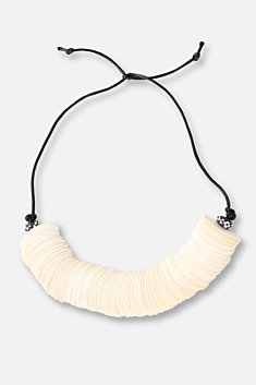 Paper Folds Necklace - Ivory