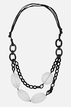 Raven Chain Link Necklace - Frosted
