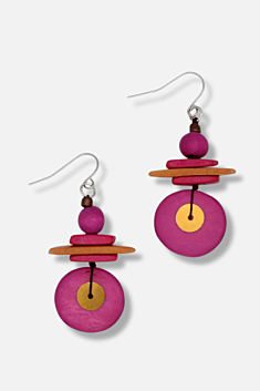 Assuta Drop Earring - Fuchsia