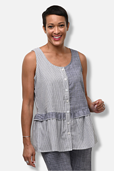 Collette Tank - Ticking Multi