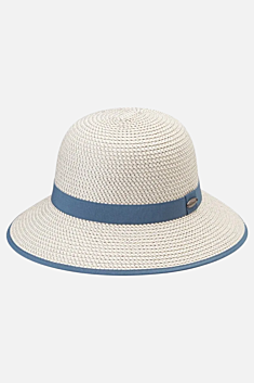 Darby Hat - Ivory & Dusty Blue