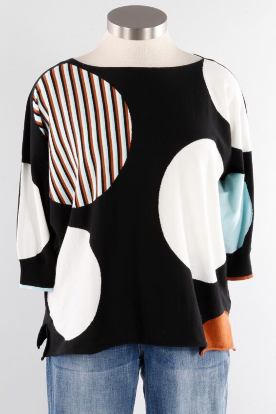 Mega Dot Pullover - Coal