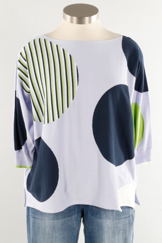 Mega Dot Pullover - Iris