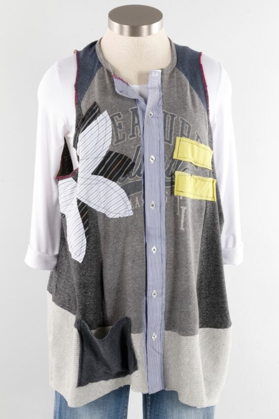 Spring Vest - Grey Multi #4