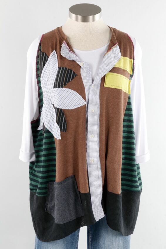 Spring Vest - Coffee Multi #3