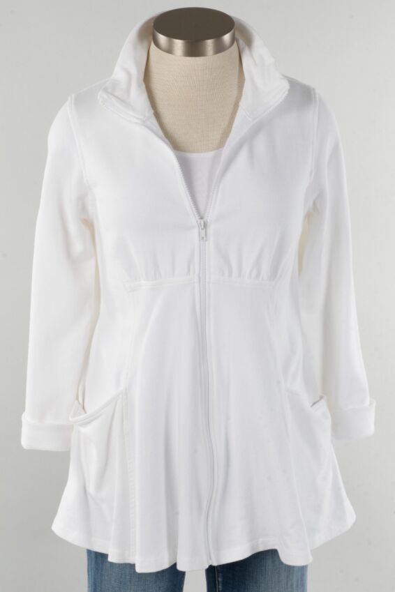 High Collar Jacket - White
