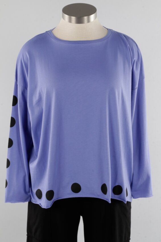 Polka Dot Tee - Iris & Black
