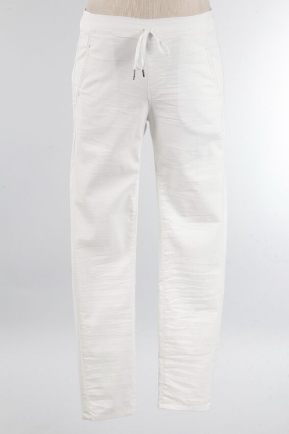 Draw String Pant - White