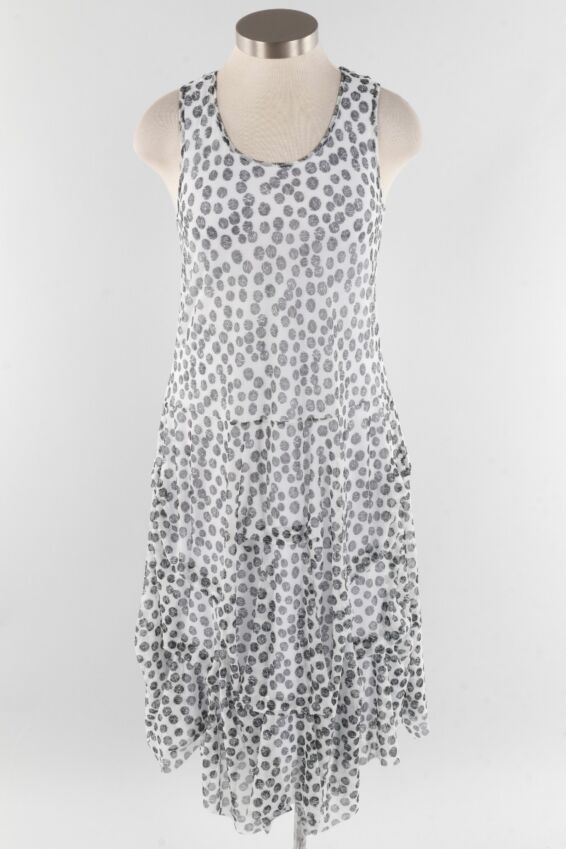Martha Dress Plus - Scribble Dots
