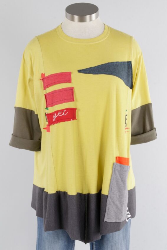 3 Stripe Point - Yellow & Grey #14