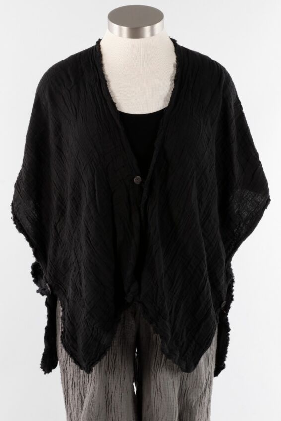 Fringed Cape - Black