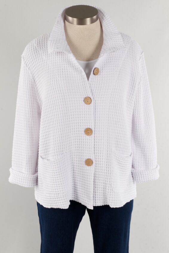 Big Waffle Jacket - White