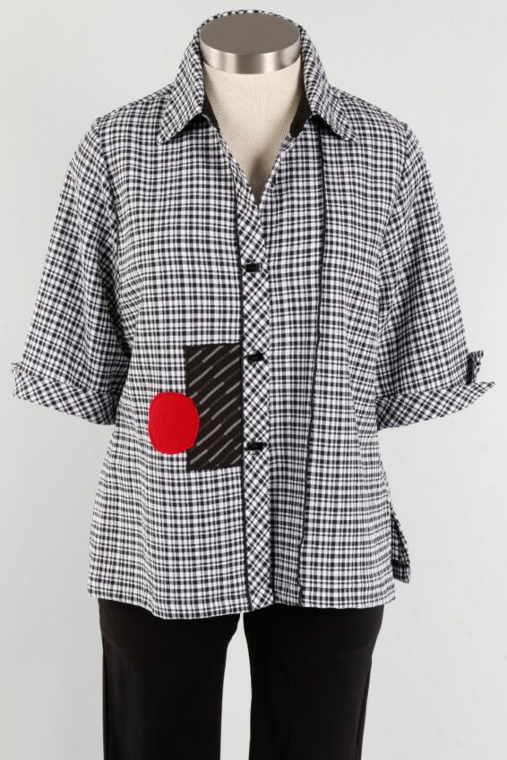 Gingham Jacket - Black & White