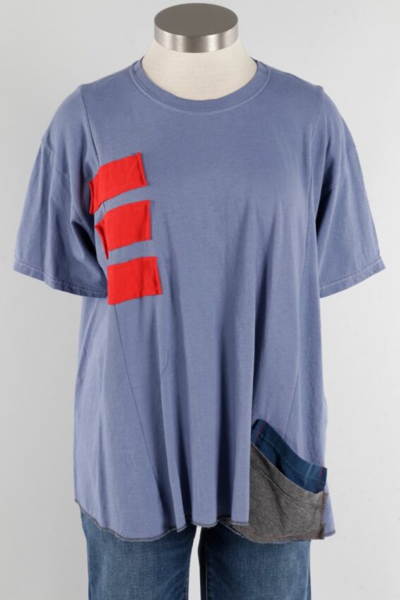 Stripe Tee - Blue & Red #19