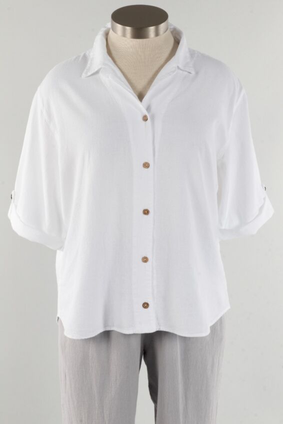 Tab Shirt Plus - White