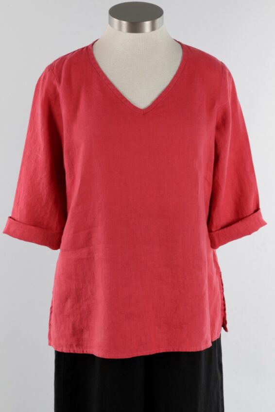 V Pullover - Rhubarb