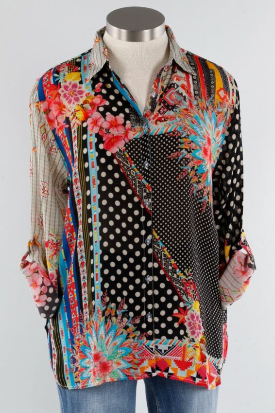 Button Down Shirt - Black Multi
