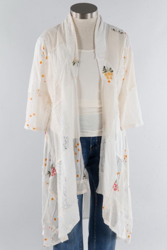 Patchwork Duster Plus - Cream