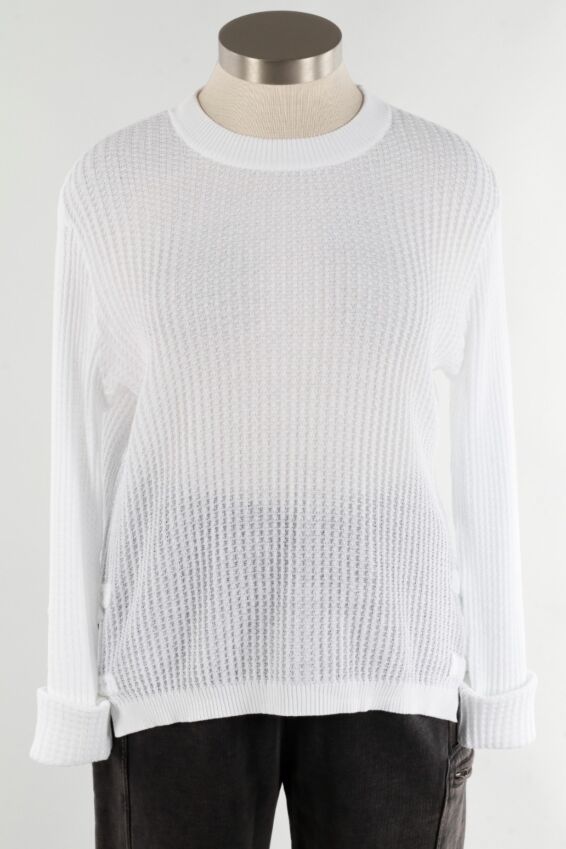 Side Tie Crew - White