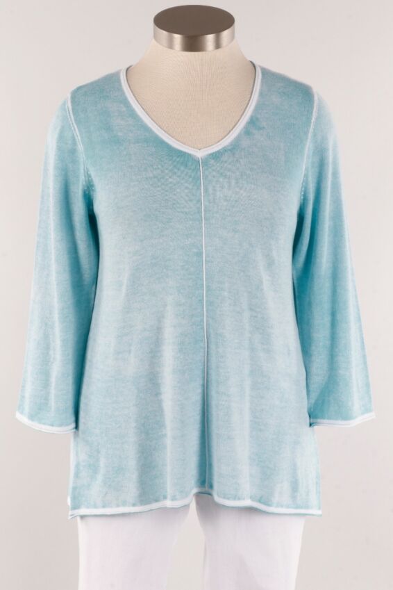 V-Neck Pullover - Turquoise