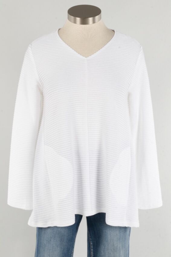 V-Neck Pullover - White