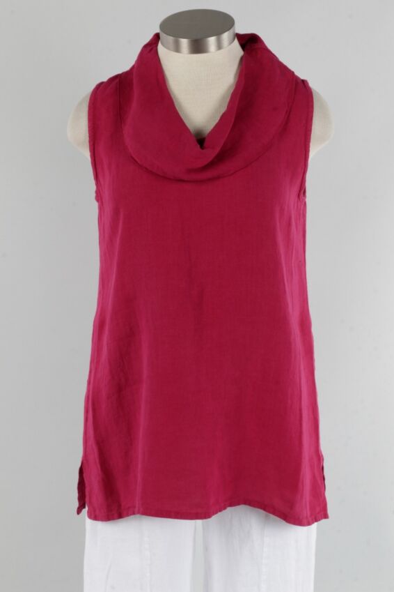 Cowl Tank - Raspberry