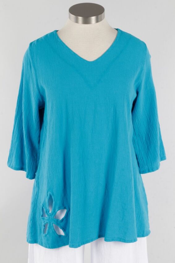 Flor Top Plus - Turquoise