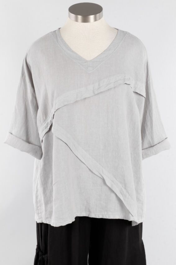 V-Neck Pullover - Silver