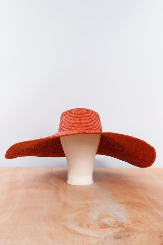 Oversized Brim Hat - Rust