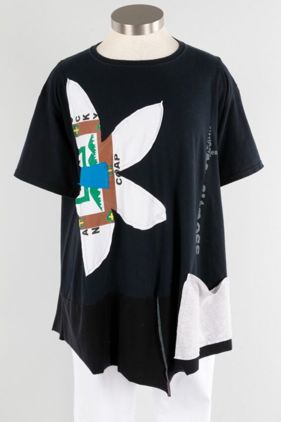 Hole Point Tunic - Black & White #3