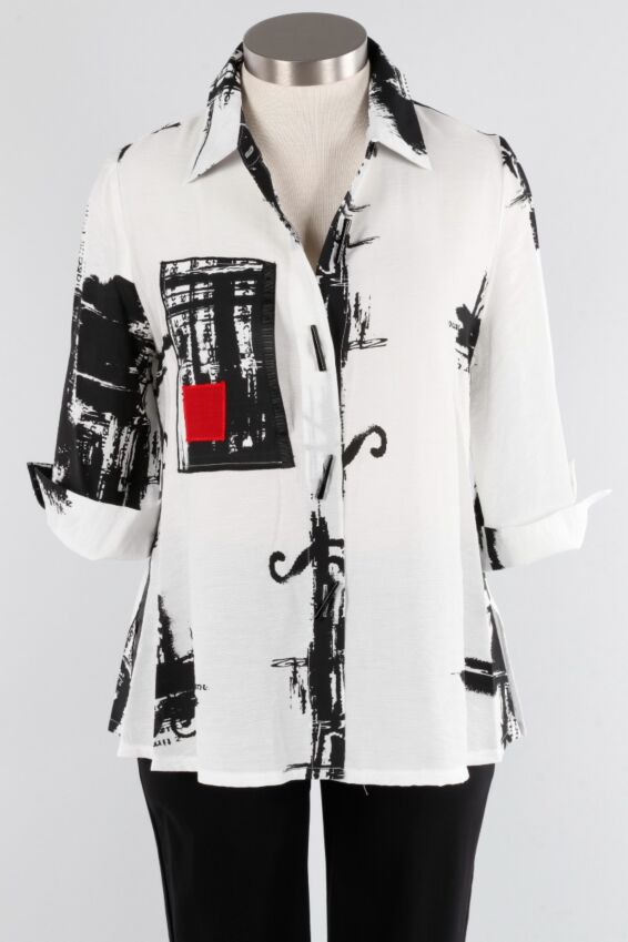 Patch Pocket Top - Black & White
