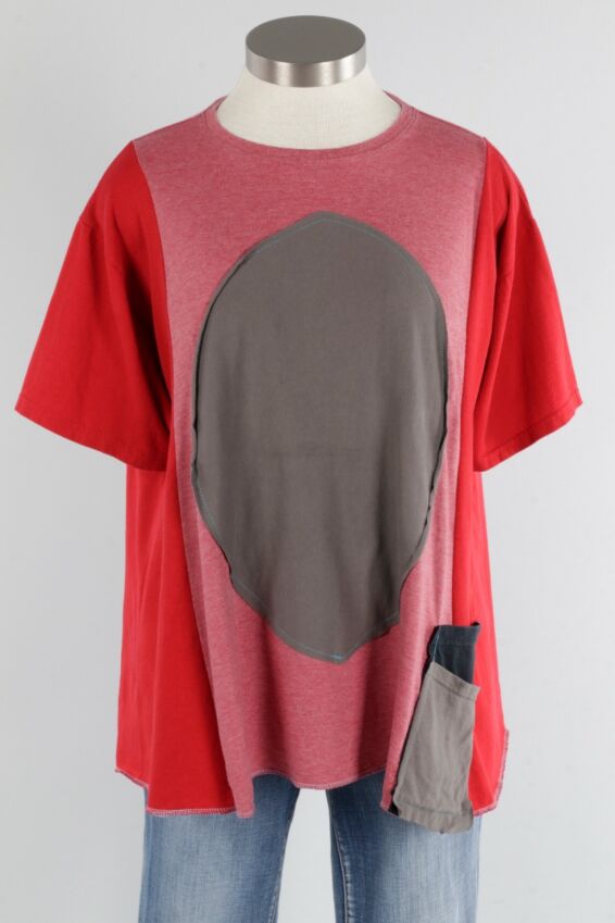 Passage Tee - Red & Grey #4