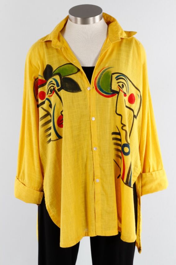 Side Button Shirt - Yellow