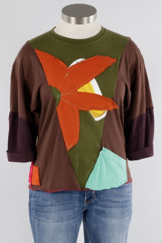 Mikki Tee - Loden & Brown #17