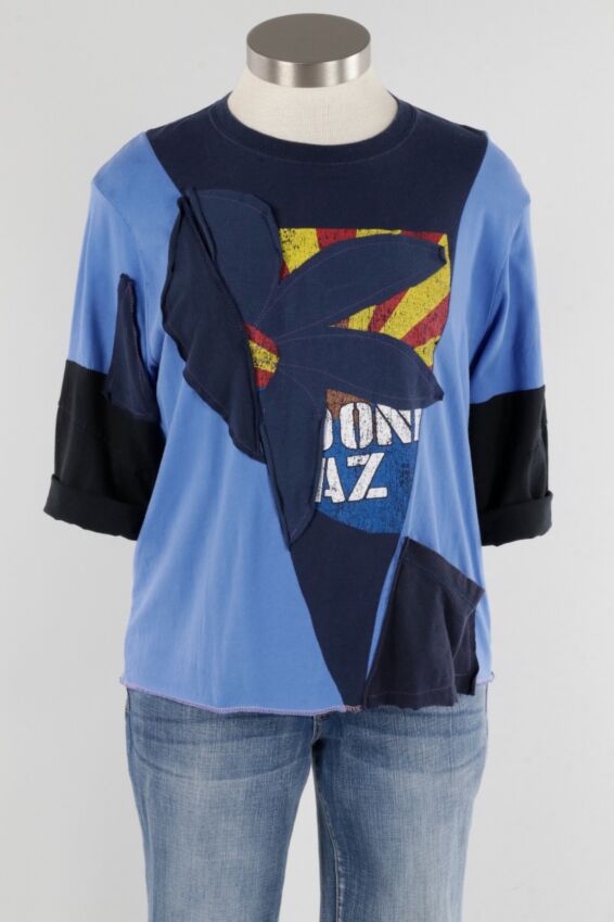 Mikki Tee - Periwinkle & Navy #11