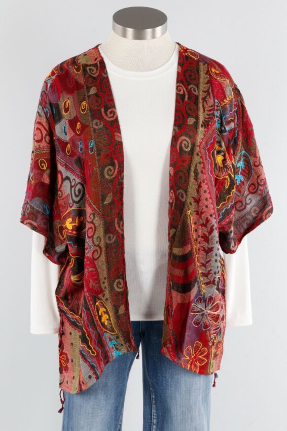 Embroidered Tunic - Garnet