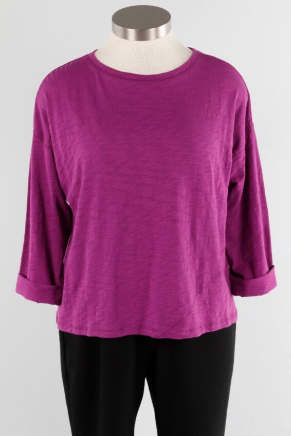 Drop Shoulder Tee - Grape