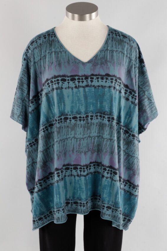 Elbow Sleeve V Tunic - Harbor