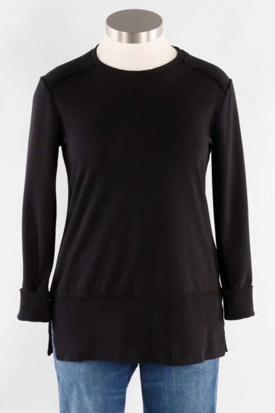 Relax Split Tunic - Black