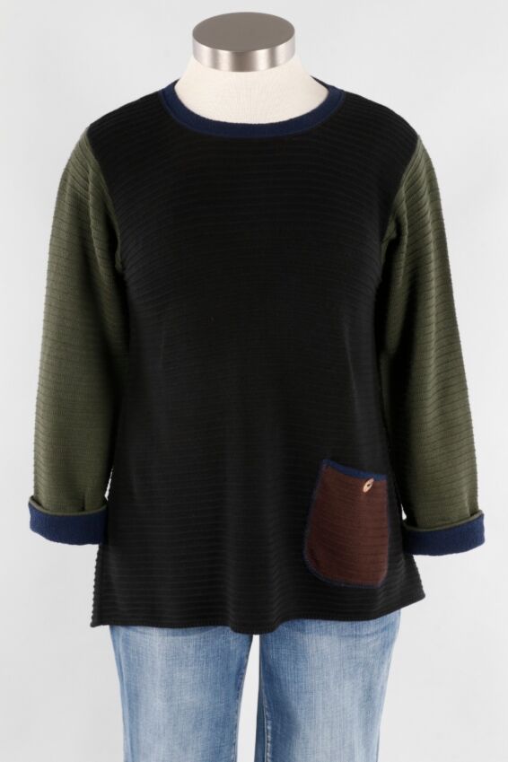 Pocket Pullover Plus - Black, Army, Chocolate & Navy