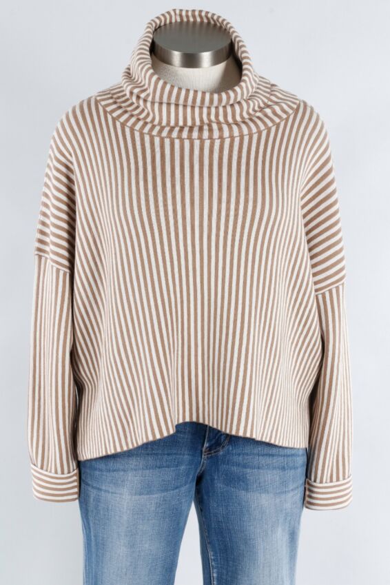Striped Cowl - Walnut & Vanilla
