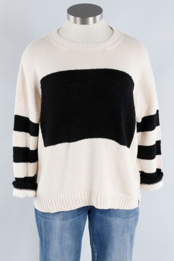 Rectangle Top - Cream & Black
