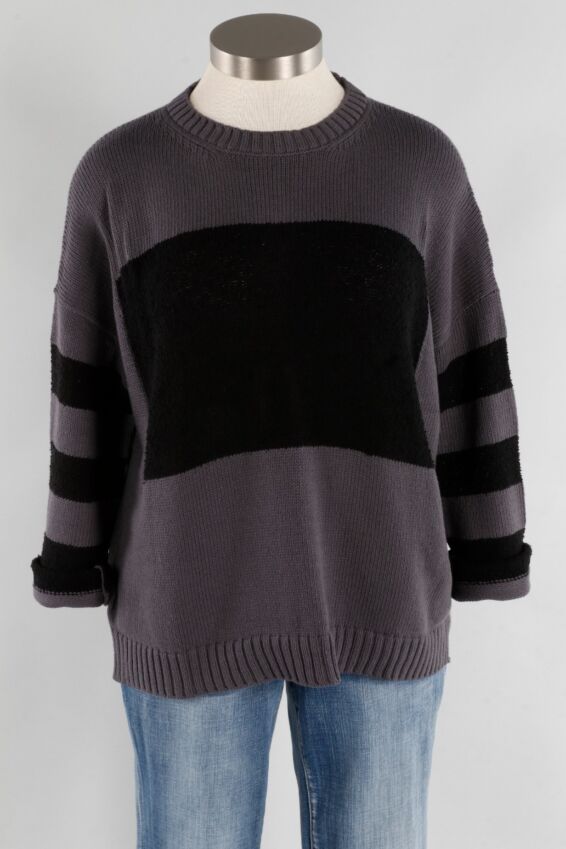 Rectangle Top - Manatee & Black